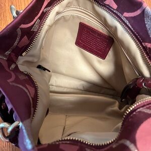 Maroon coach bag